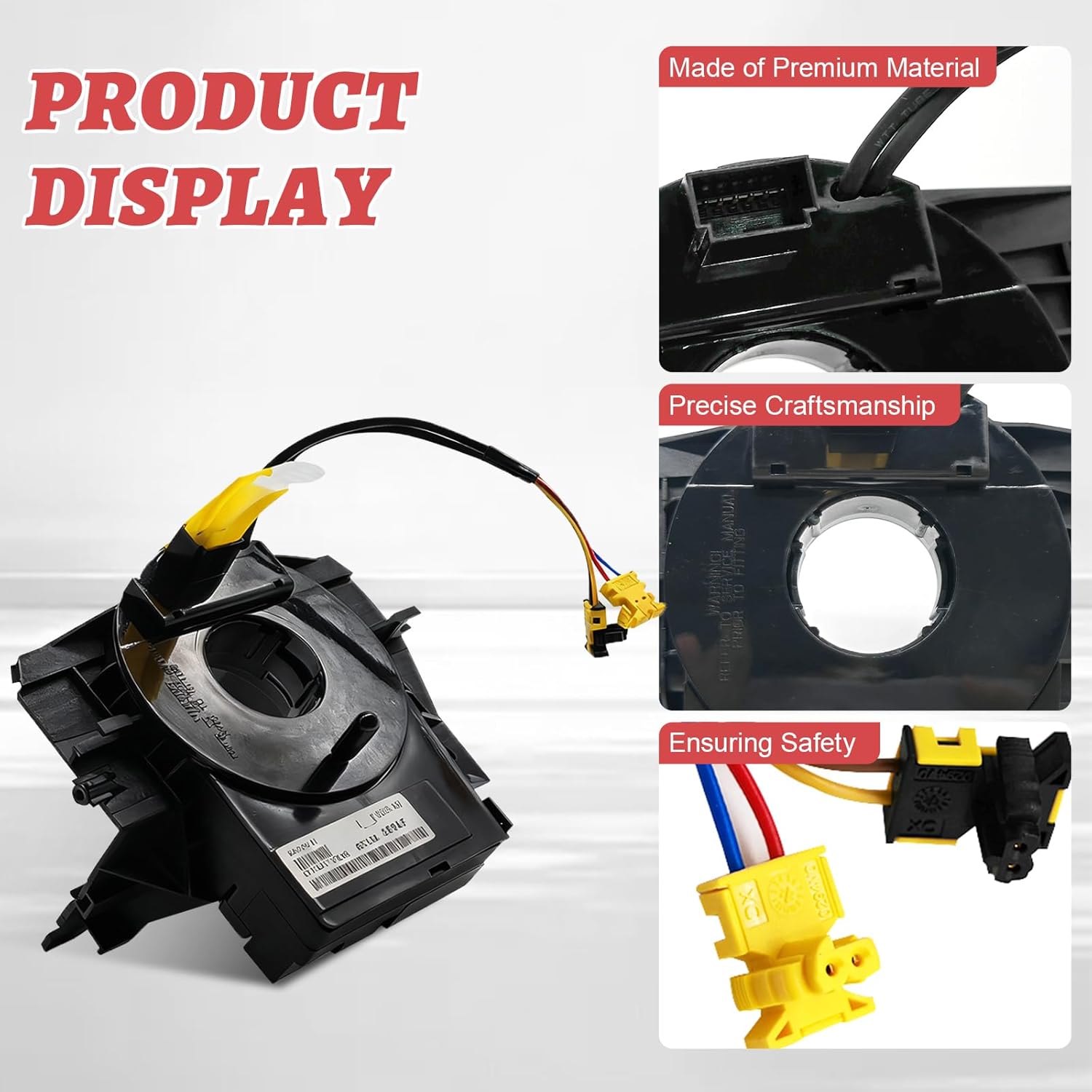 5156106AF Steering Angle Sensor Assembly Steering Wheel Wire Harness Compatible with Jeep Wrangler JK Compass MK Patriot MK 2007-2018# 5156106AA-AG