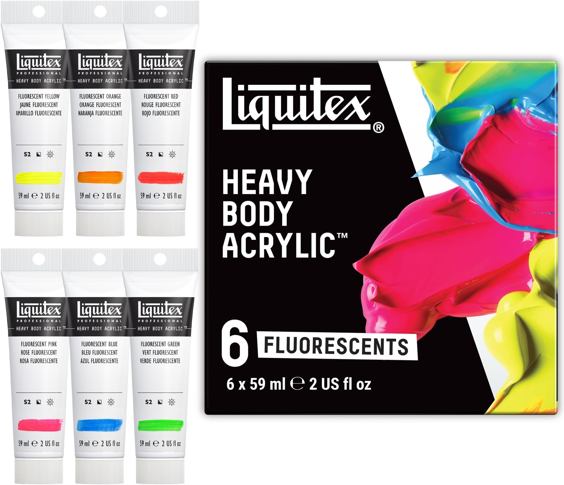 Liquitex HB ACRY SET 6X59ML FLUORESCENT