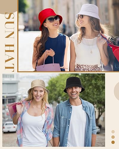 Miniatura 4 de Vabean Sombrero de pescador de pesca de color sólido, gorra de pescador, unisex, para verano, para hombres y mujeres, para el verano, 12