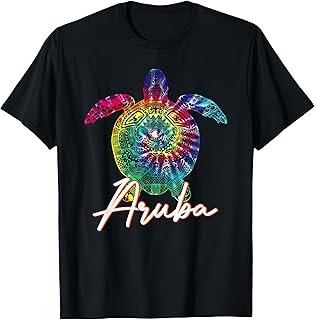 Aruba Tie Dye Sea Turtle Matching Family Vacation T-Shirt