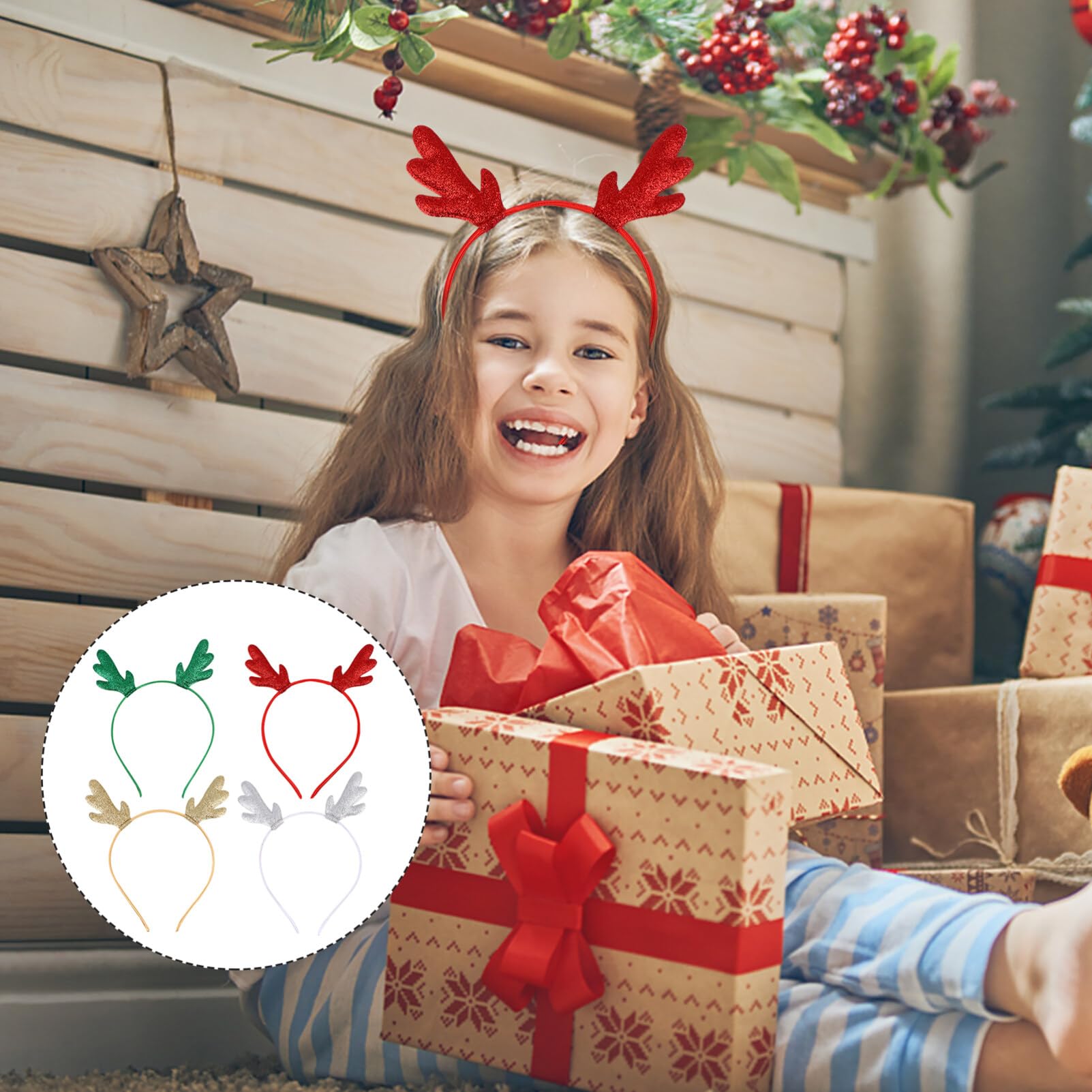 Amazon.co.jp: クリスマス カチューシャ 4本 トナカイカチューシャ