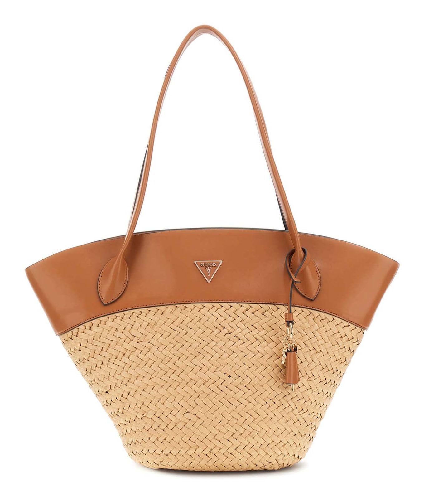 GUESS bolso de hombro bolso shopper Venere Large Tote Natural/Camel marrón claro