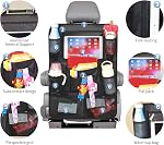 2 Pack Car Seat Protector with 10" Tablet Holder | Back Seat Organizer for Kids with 11 Storage Pockets | Car Seat Saver from Kids Dirty Shoes & Scratches