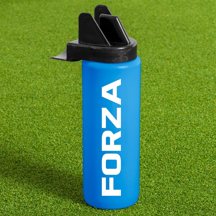 FORZA 1L Team Hygiene Water Bottles | BPA Free Sports Water Bottles with Contactless Nozzle - Ideal for Sports Teams (Blue, Pack of 20)
