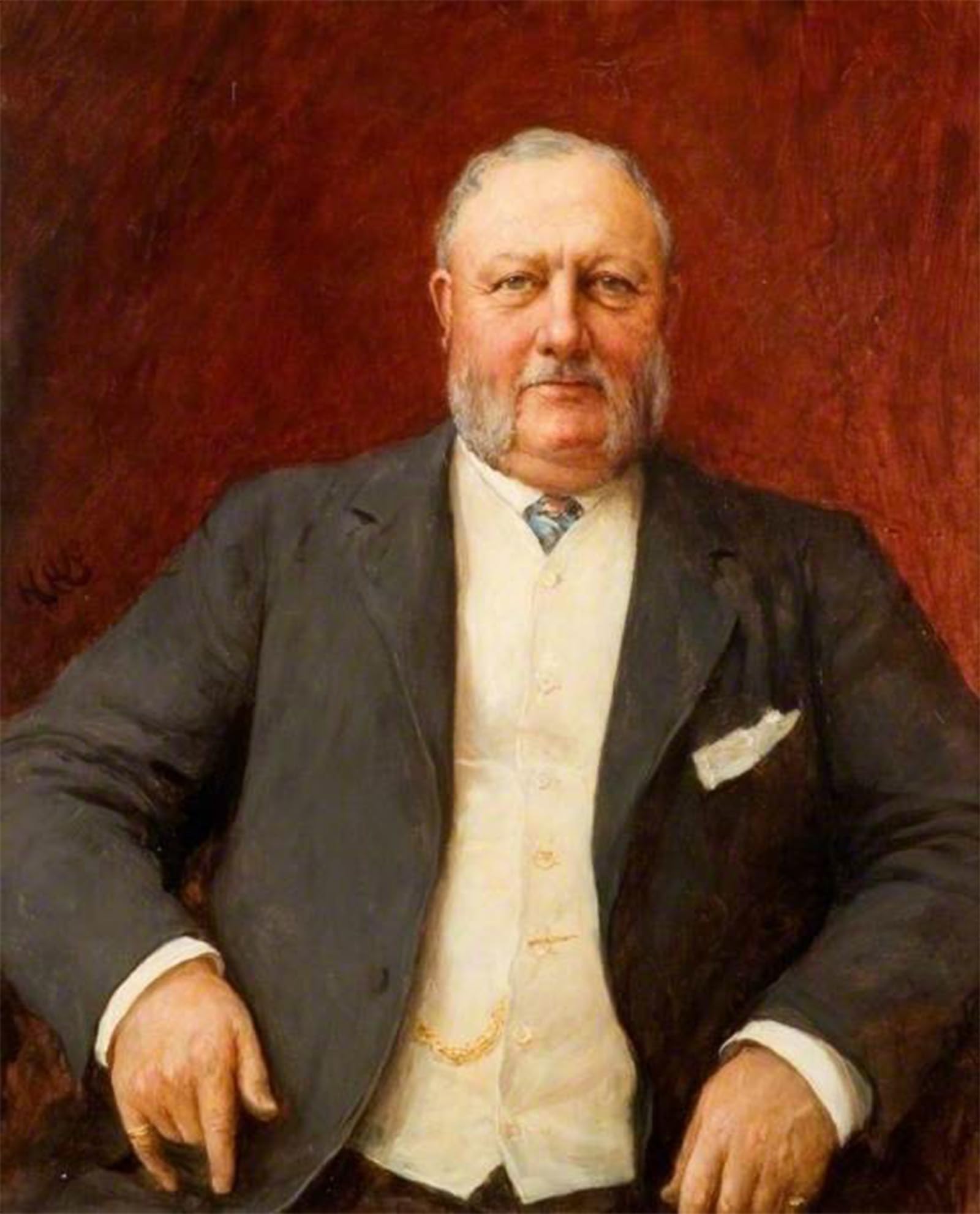 ARTXLXXBN Famous Painting Canvas Artwork Graffiti Print Vincent Stuckey by Sir Hubert Von Herkomer Portrait Canvas Image for Home Decor 60x90cm