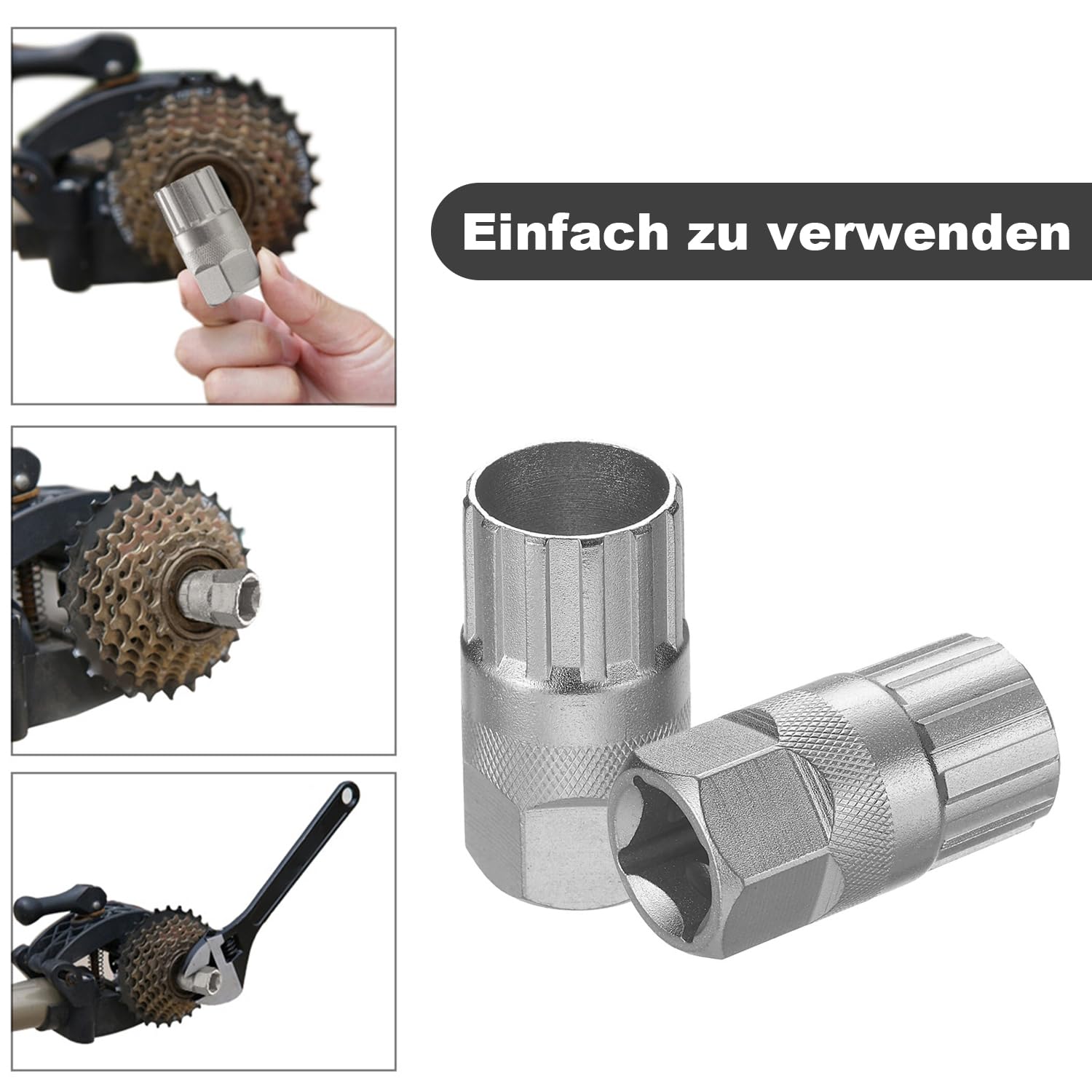 Kit Estrattore Per Cassetta E Pignone Bici – Universale, In Acciaio, Con Frusta Catena – Utensile Completo Per Manutenzione Bicicletta - 2