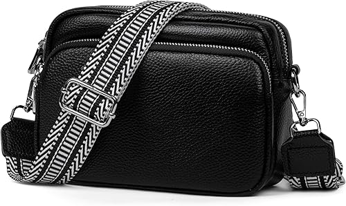 Miniatura 9 de Aucuu Bolso cruzado, bolsos de hombro de cuero genuino para mujer, bolso de hombro para teléfono celular, bolsas cruzadas para mujer de regalo