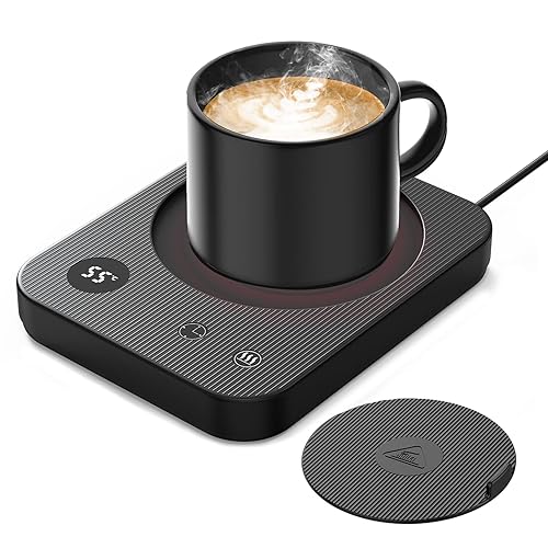 Newthinking Coffee Mug Warmer for Desk, Drink Cup Warmer Heater Coaster with 3-Temp Settings, Auto Shut-Off, Anti-Scalding, Warm Gifts for Office Home