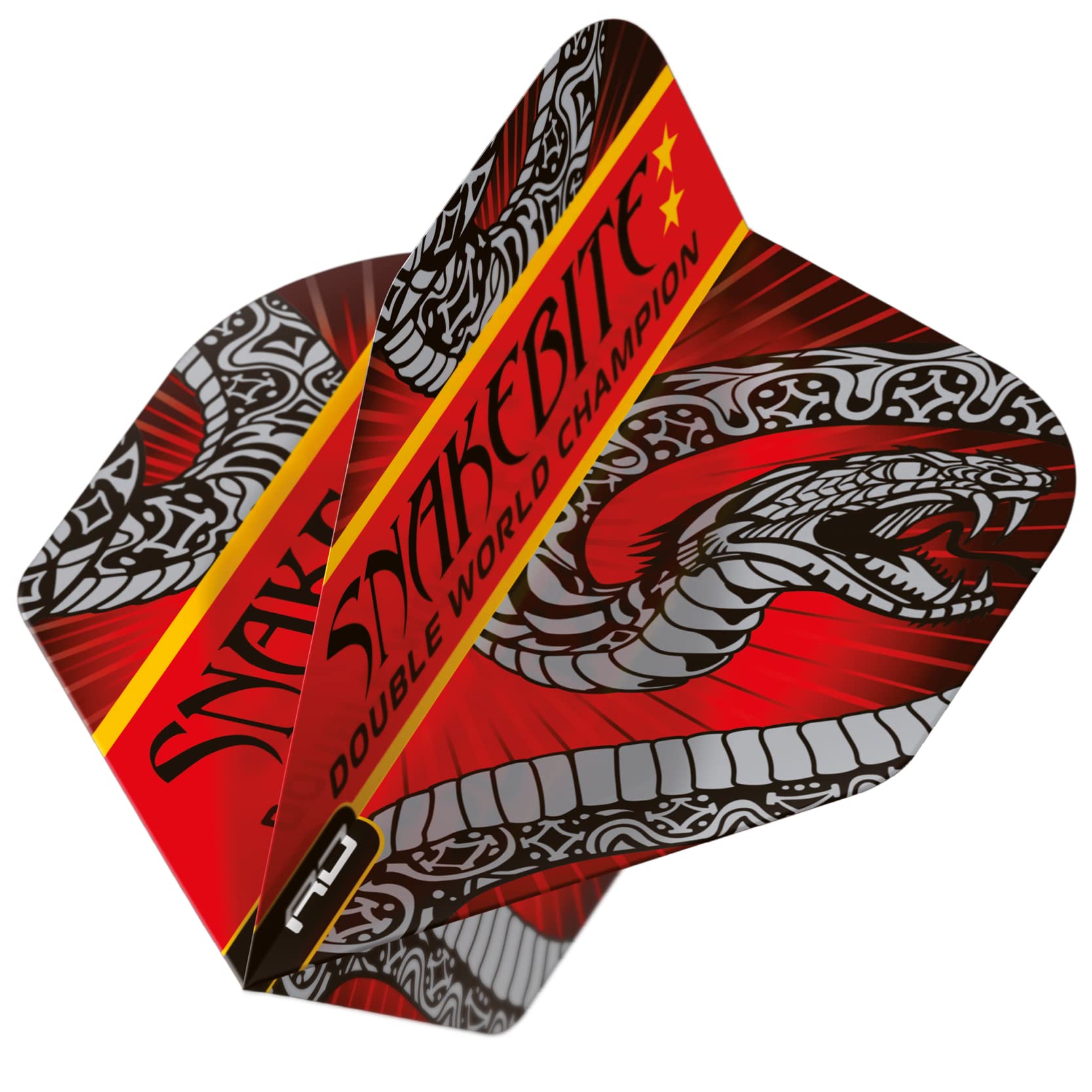 RED DRAGON Peter Wright Snakebite Hardcore Ionic DWC Dart Flights - 3 sets per pack (9 dart flights in total)