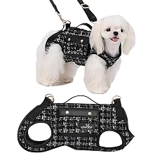Wakytu Dog Lift Harness Dog Carrier Sling for Small Dogs & Cats,S | stylish puppy sling carrier with handle & pocket,adjustable leash,walking & travel