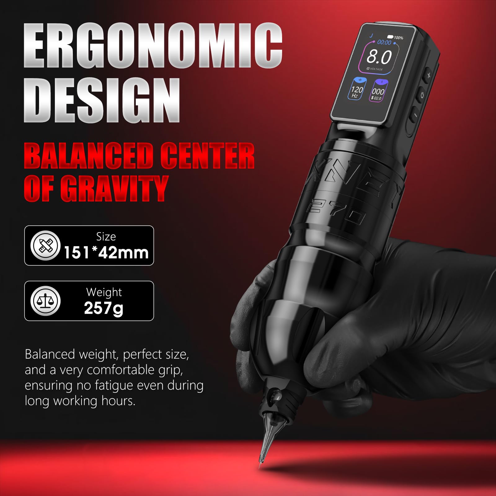 その他 Tattoo machine Xnet Titan 270 Cordless Tattoo Gun, High Torque Coreless Motor