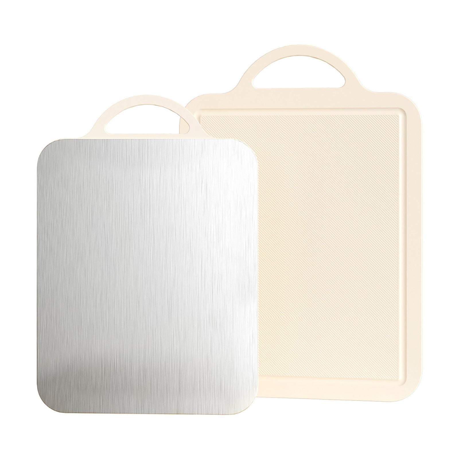 MALSSE Nonslip Cutting Board Stainless Steel PP Chopping Board Ergonomic Grip Kitchen Essential for Food Preparation Hygienic Stainless Steel Kitchen