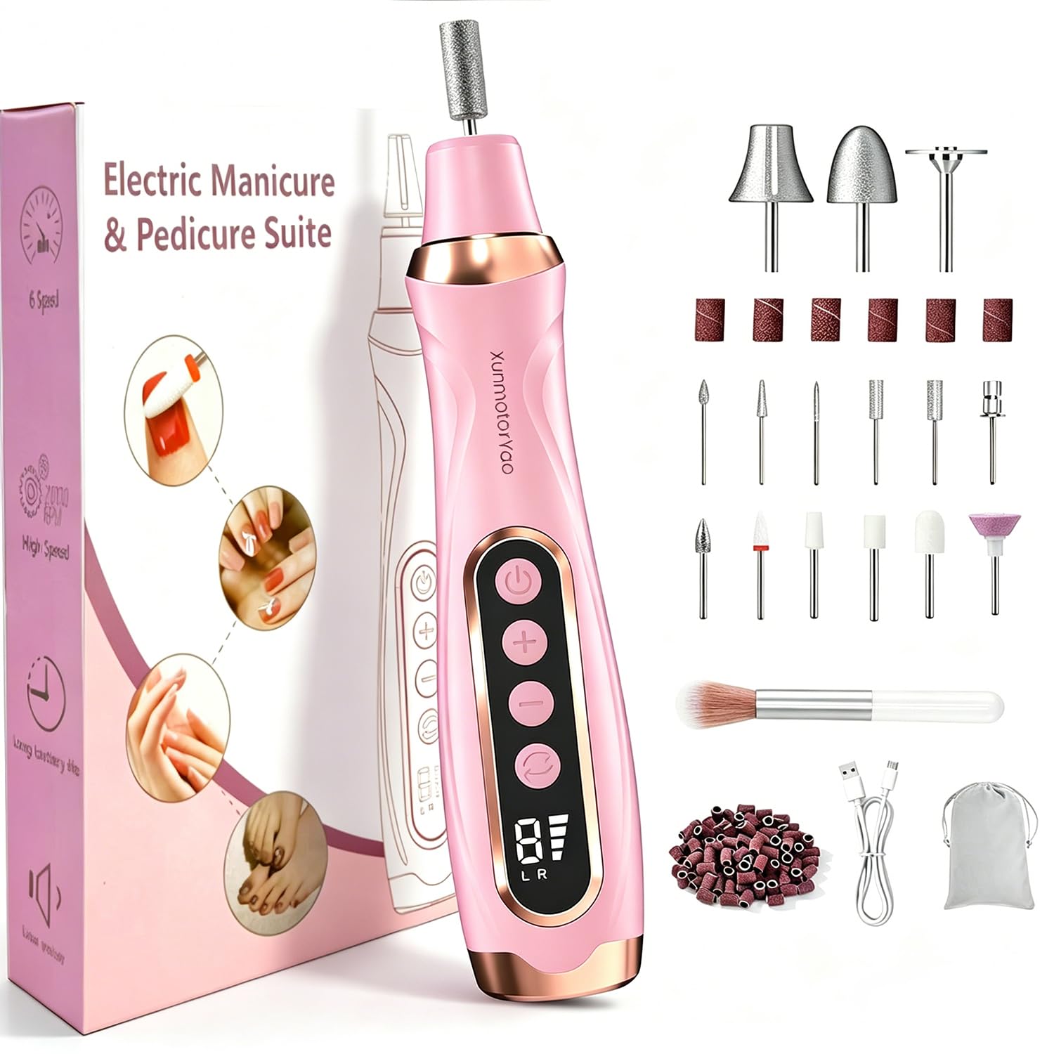 Lime Electrique Ongle Professionnelle Sans Fil