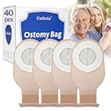 40 PCS Colostomy Bags, One-Piece Ostomy Bags Drainable Pouches with Closure for Lleostomy Stoma Care, 25mm-65mm Ostomy Supplies, Cut-to-Fit