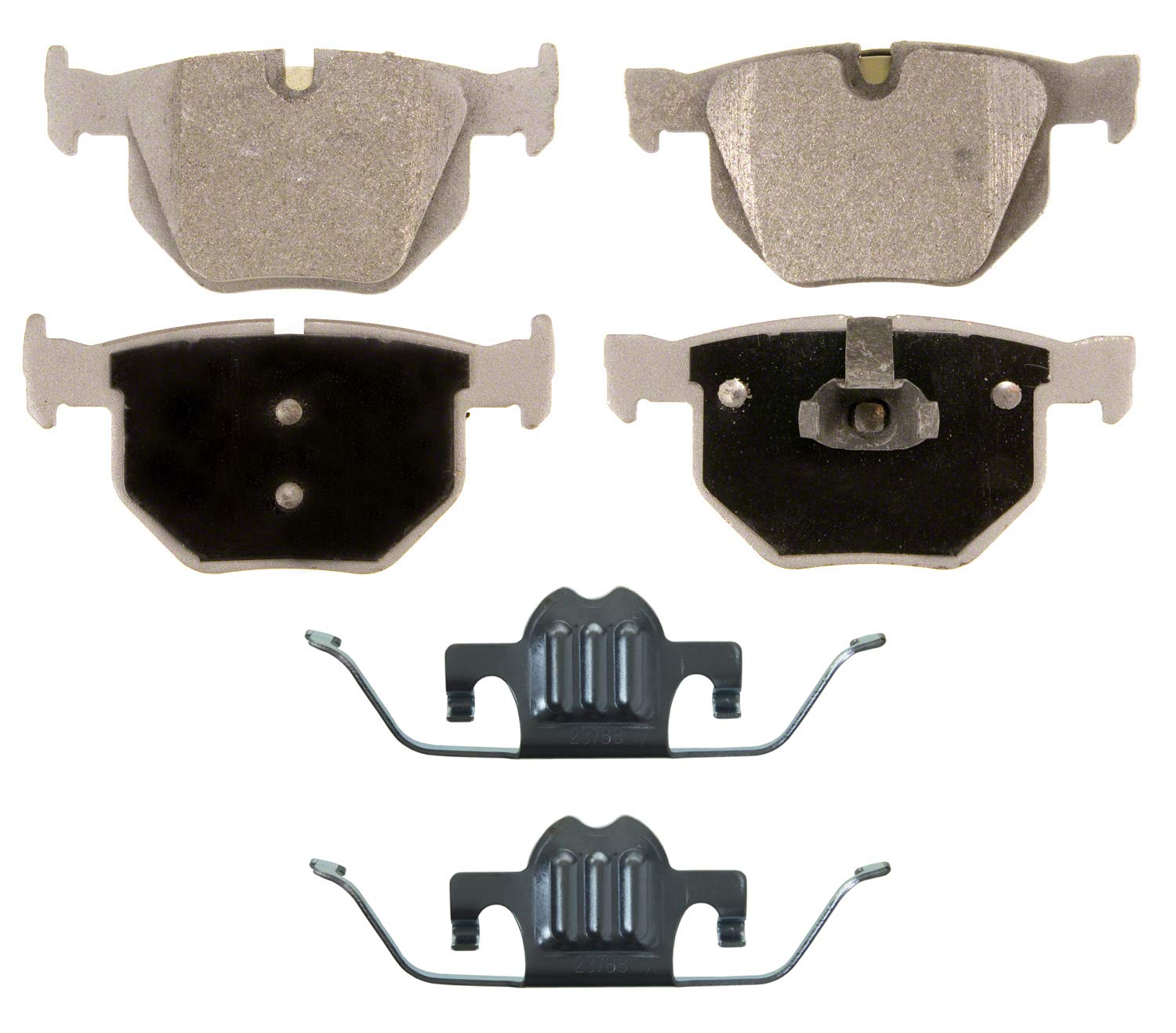 WagnerThermoQuiet MX1042A Semi-Metallic Disc Pad Set With Installation Hardware, Rear