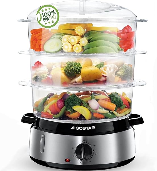 Aigostar Fitfoodie Steel Vaporera Eléctrica 9L