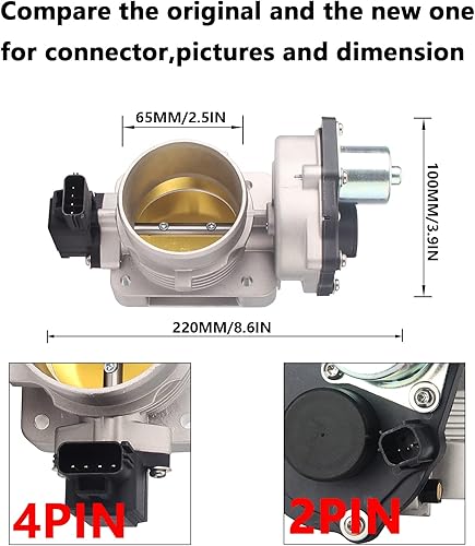 Miniatura 2 de Cuerpo electrónico del acelerador Asamblea 2.559 in Reemplazo para Explorer Mustang 4.0L 4.6L 5.4L 9W7Z9E926AA 9W7Z9E926A