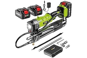 Electric Grease Gun Kit: 2X 4000mAh Batteries [Effortless Operation]