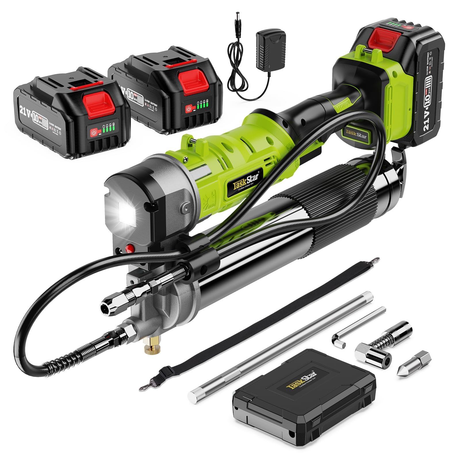 Snapklik.com : TaskStar 2-in-1 Electric Grease Gun Kit