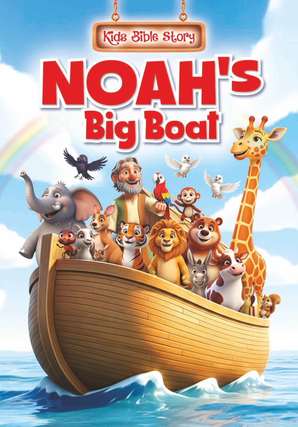 Kids Bible Story, NOAH's Big Boat: A cinematic Bible storybook with 80 pages of beautiful 3D illustrations, consistent character designs, and visually guided storytelling.