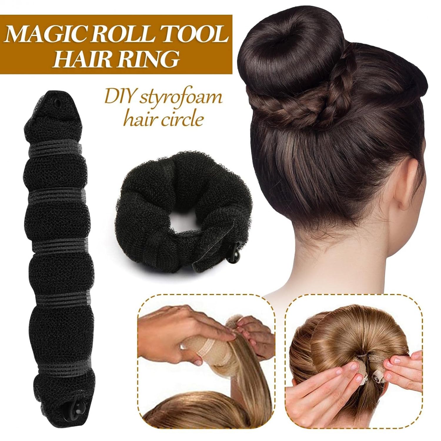 Hair Bun Crown Shapers, Hair Tools, Snap Lock Twist Maker Clip, Women Hair Bands for Short Hair, Hair Curler : Beauty & Personal Care