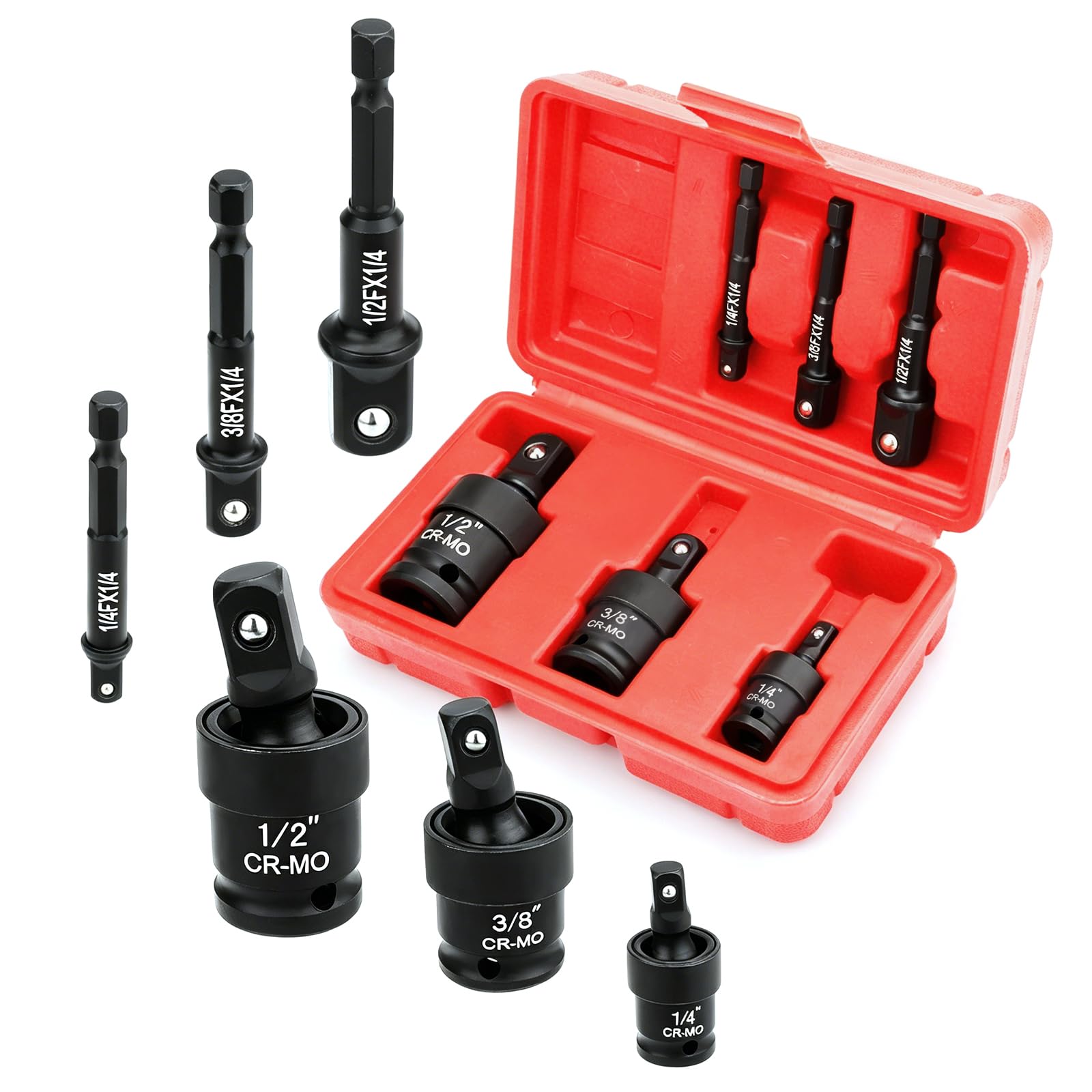 Adaptateur universel pour douille à choc 1/4 3/8 1/2 avec convertisseur de foret