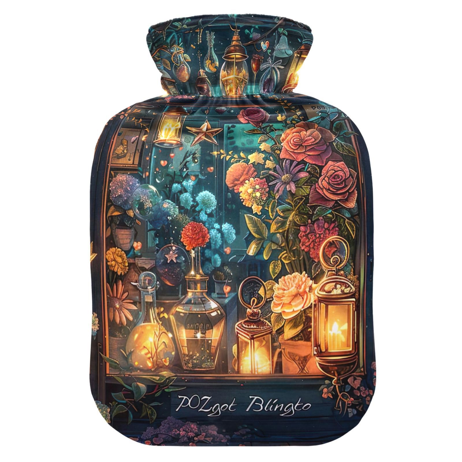 Shop Window Hot Water Bottles with Soft Cover Hand Feet Warmer Hot Water Bag for Menstrual Cramps, 1L