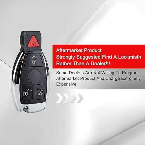 Miniatura 2 de Reemplazo de llavero de automóvil para Mercedes-Benz Smart Keyless Entry Control remoto NEC BGA más de 2000 años FCCID IYZ3312, IYZDC, por Auto Key