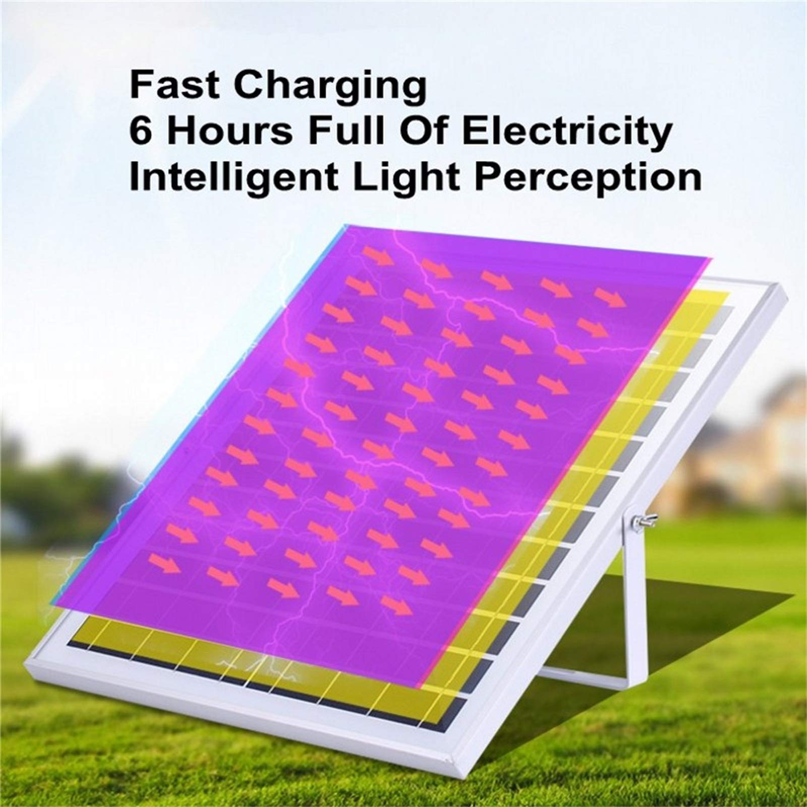 Luce di inondazione solare all'aperto, protezione ambientale e nessuna radiazione IP66 impermeabile solare sicurezza Ligh con telecomando