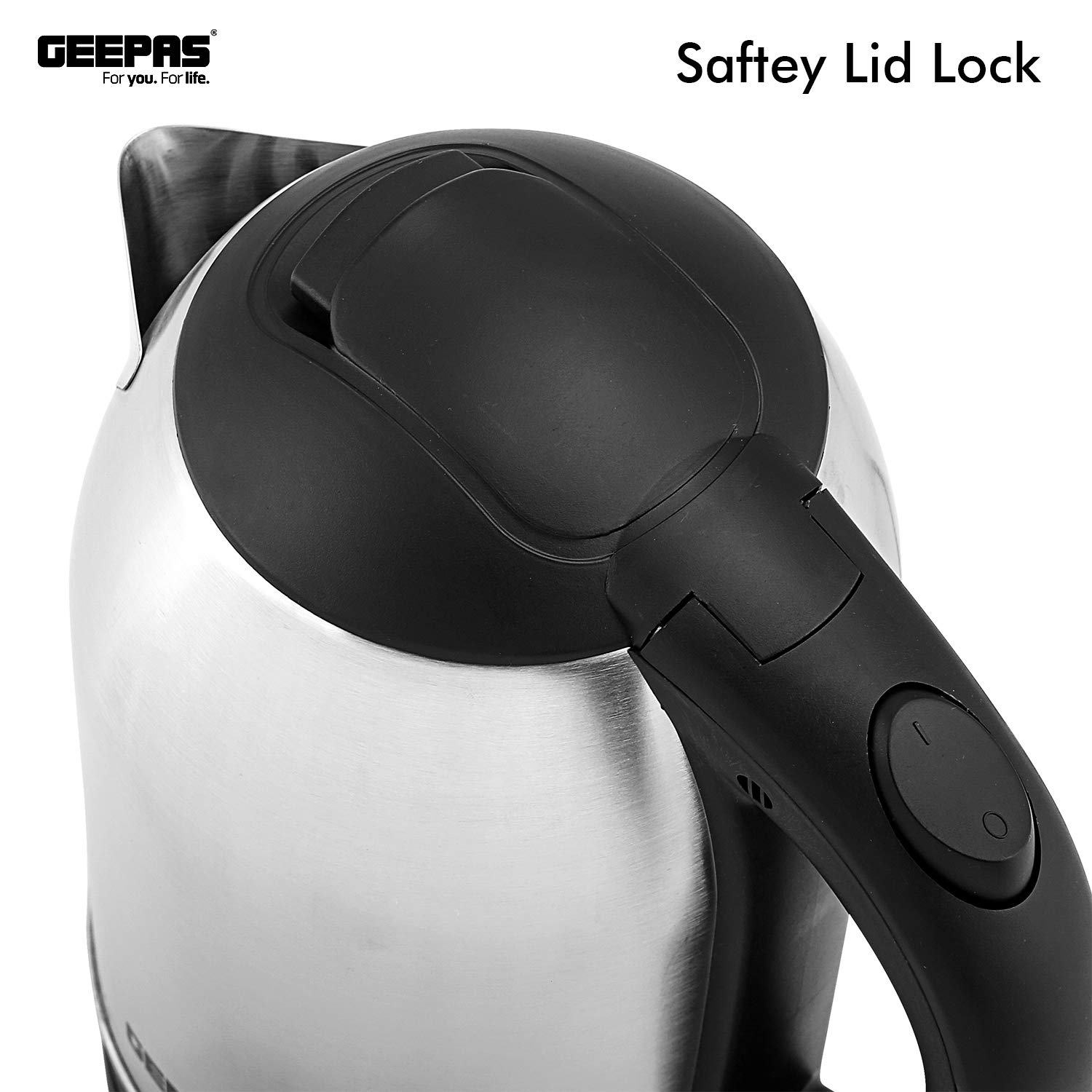 Geepas Electric Kettle, 1500W Stainless Steel Cordless Kettle Boil Dry Protection & Auto