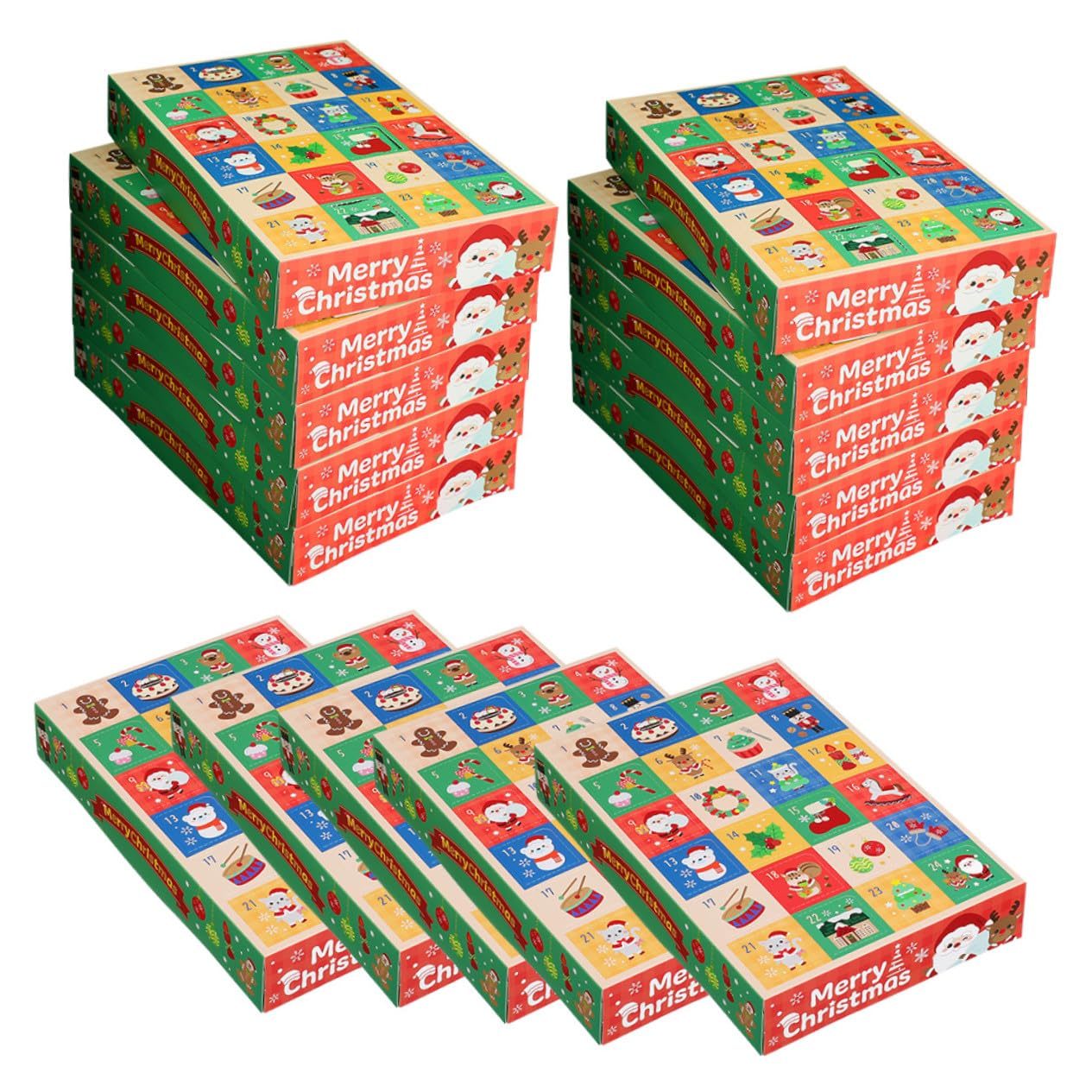 15 Pezzi Conto alla Rovescia di Natale di Carta per Calendario Avvento per Dolcetti e Decorazioni Natalizie Fai da Te Giorni di Conto alla Rovescia Avvento Vacanze