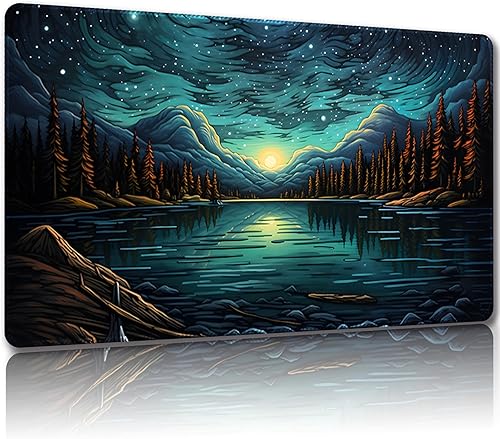 Miniatura 41 de MTG Playmat, Free Storage Bags, 24 x 14 Inches, TCG & Board Game Mat with Zones