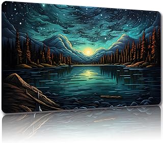Malqiqi Playmat for MTG, with Free Storage Bags,Game Mat 24 x 14 inches, TCG and Board Game Mat for Cards,Mousepad Desk Mats (Regular,Magic Mat 27)