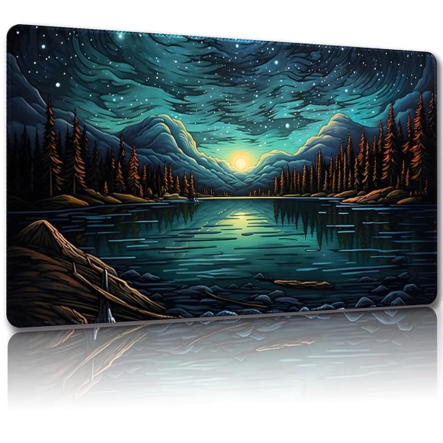 Malqiqi Magic Mat - Alfombrilla de juego para MTG y TCG, 27