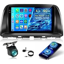 [4+64G] NHOPEEW Car Radio for Mazda CX5 CX 5 CX-5 2012-2015 - Wireless Carplay and Android Auto - 9 Inch Incell Touchscreen Android Car Stereo - GPS / 5GHz WiFi/EQ Audio/SWC + AHD Backup Camera