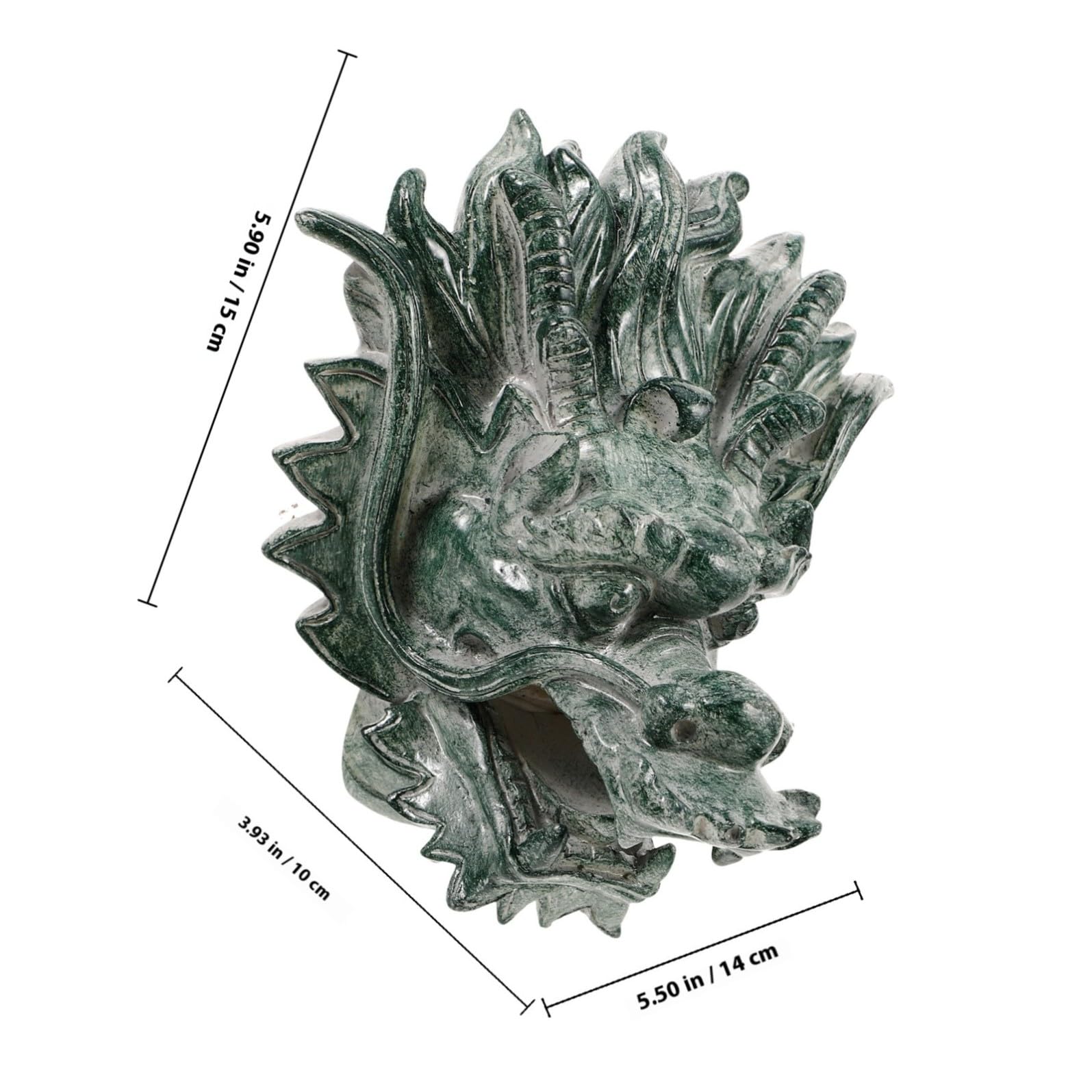 Mikikit Fontana da Parete Fontana d Acqua Esterna in Resina a Forma di Testa di Drago Facile Installazione Decorazione Elegante e Lussuosa Raffinata per Giardino e Villa