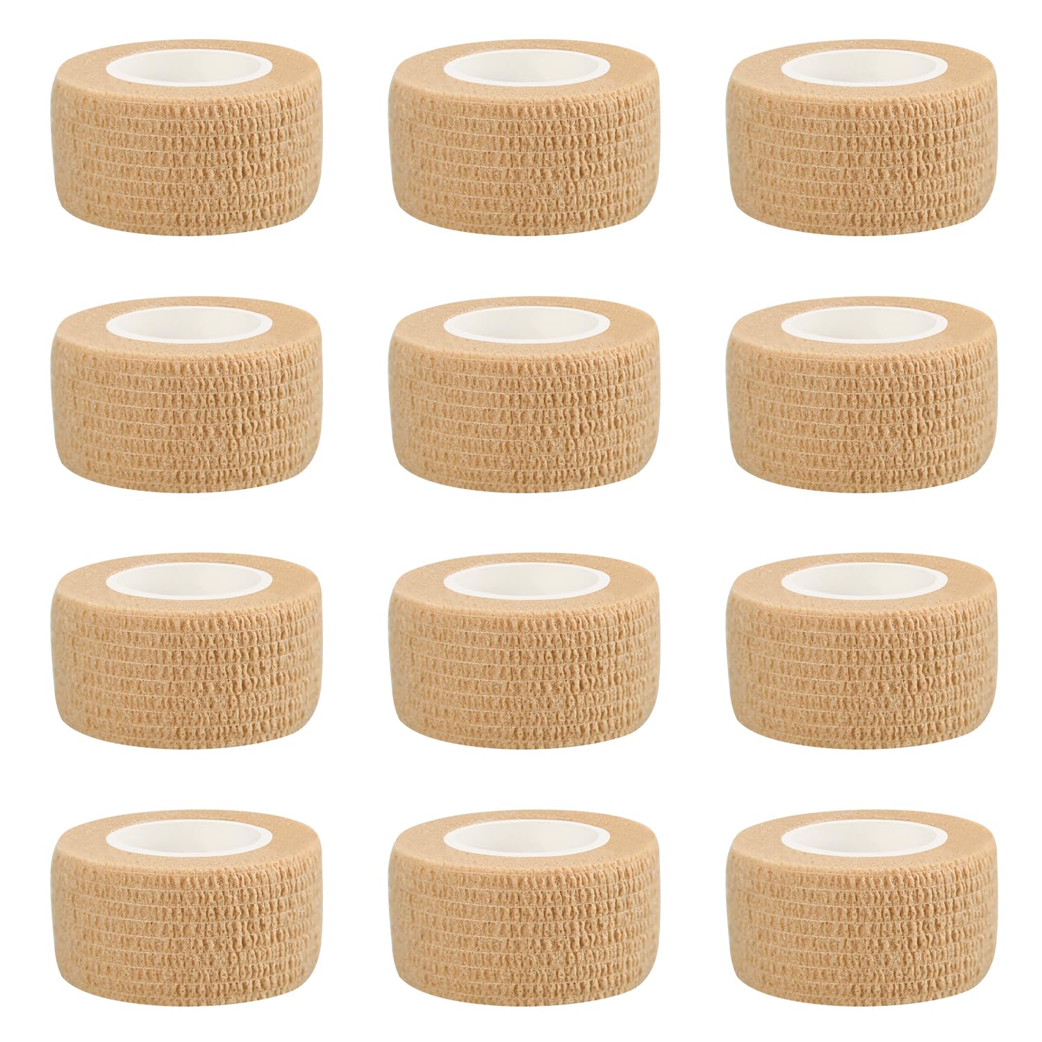 6pcs 2in Self Adhesive Bandage Wraps, 12 Colors, 5 Yard Wraps for Sports