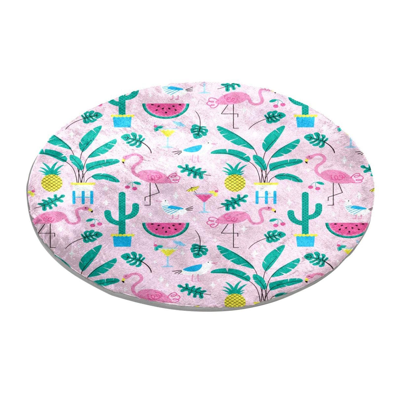 Teppich für Schlafzimmer, Wohnzimmer, Arbeitszimmer, Sommer, Rosa