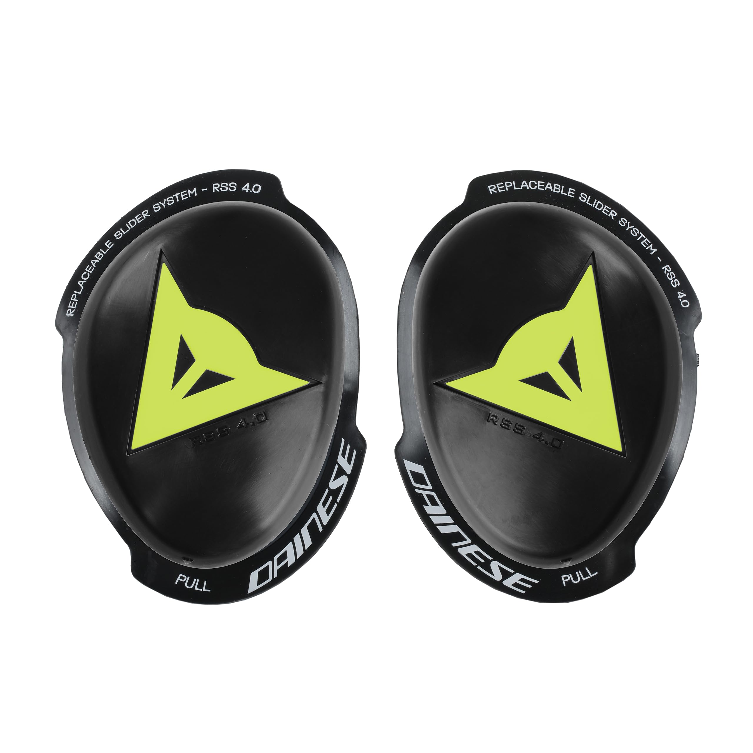 Dainese - Knee Slider Rss 4.0 - Full Kit, Knee Protector for Motorcycles, for Men and Women, Black/Fluo Yellow