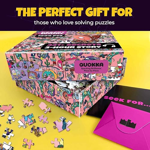 Miniatura 7 de QUOKKA QUOKKA - Rompecabezas de 1000 piezas para adultos, juego de 3 rompecabezas para hombres y mujeres, Alicia en el país de las maravillas,