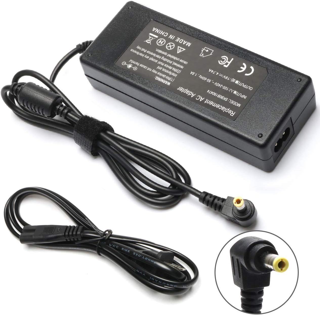 Zahooy Adapter Laptop Charger for Toshiba Satellite C55 C50 C55D L305 L305D L455 L505 L505D L635 L645 L655 C75 C75D E45T L50 L55 L745 L755 L855 L875 C655 C655D C675 C850 C855,PA5035U-1ACA PA3714U-1ACA