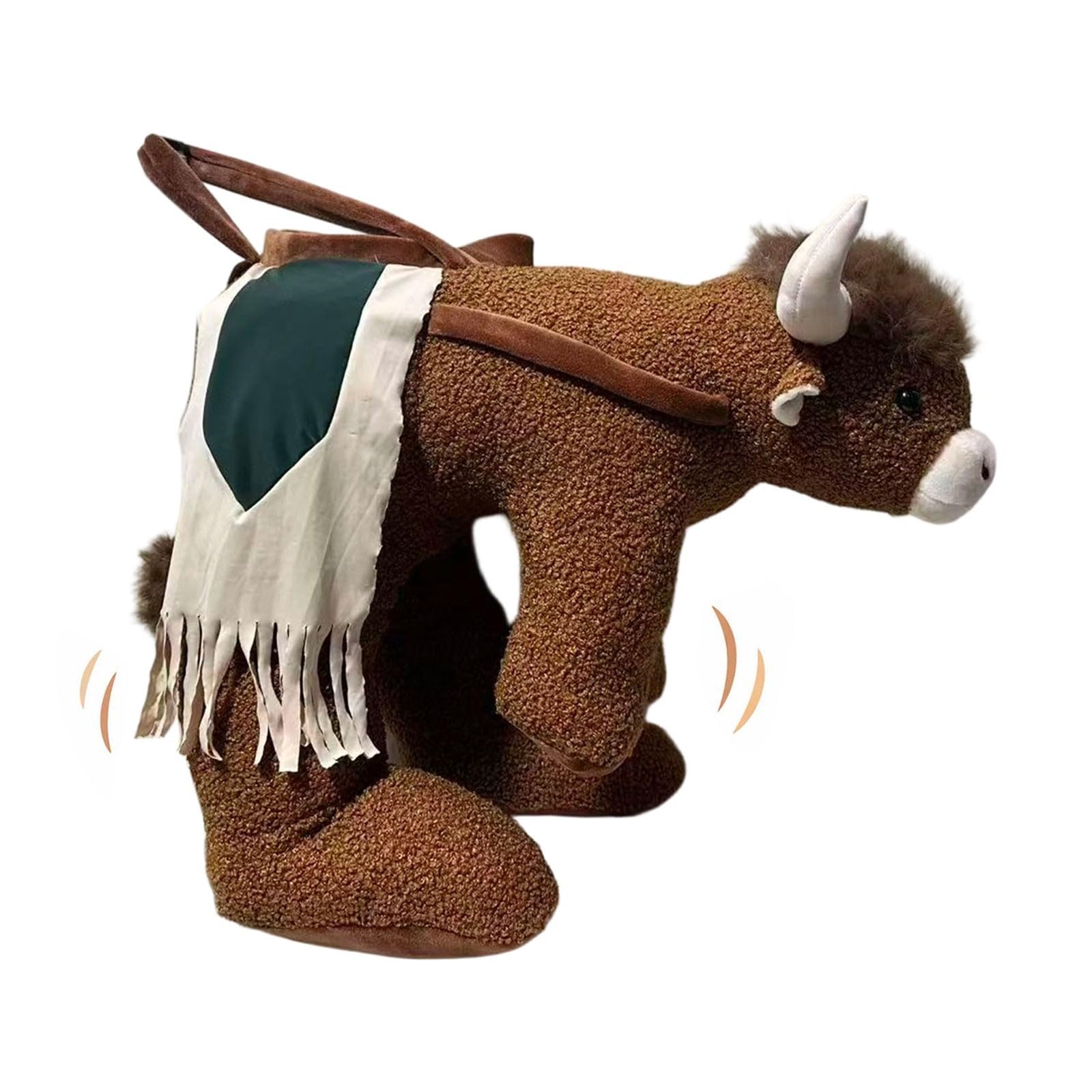 Lustiges Ride-On-Bull-Rider-Kinderkostüm Plüsch-Highland-Bull Kostüm Lustig