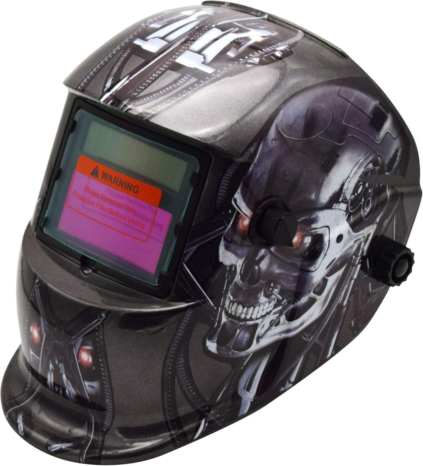 XTRM Auto Darkening Welding Helmet Hi-Tech Grinding CE Approved Solar Power Function Professional Protective Gear Welding Tig Mig Arc Welders Mask Helmet + 5 Lens (Electric, One) โ image 1