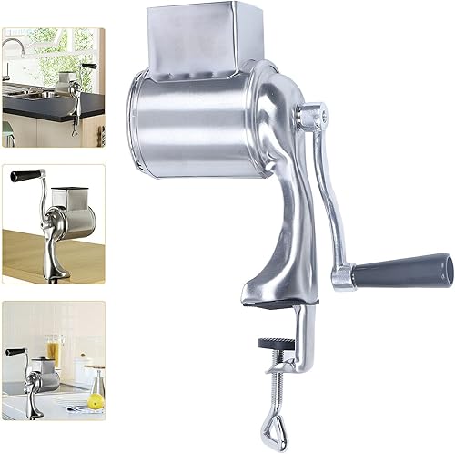 Miniatura 3 de Rallador rotatorio Molinos de alimentos con cuchilla de tambor 5 para cocina Rejilla Chocolate Queso duro Nueces Vegetales