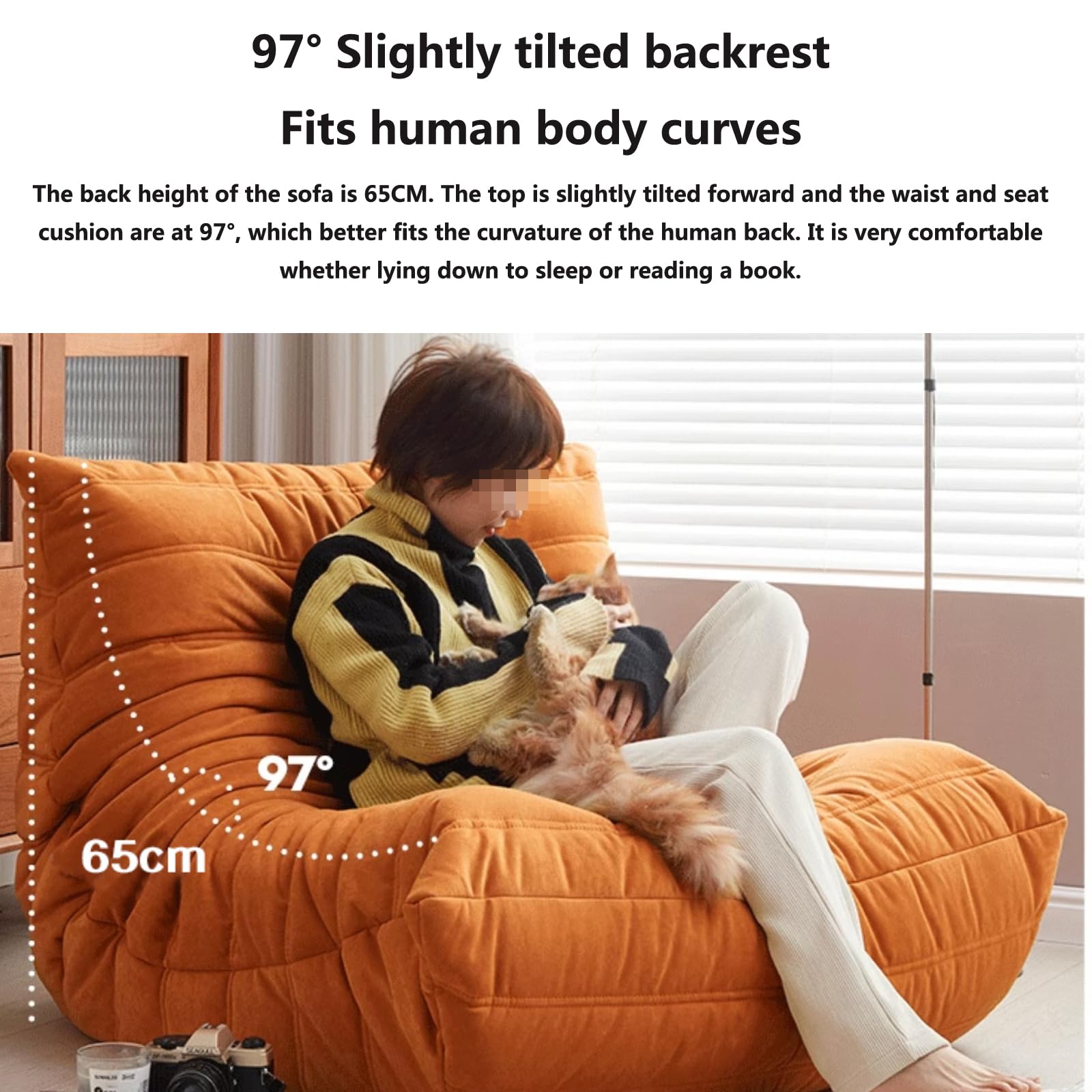 Amazon.com: ESRADA Fireside Chair, Accent Togo Sofa Caterpillar