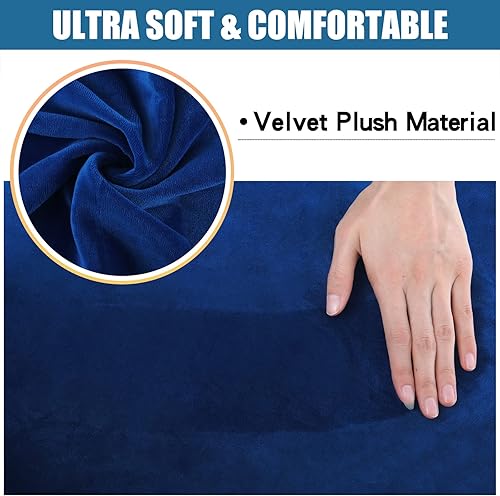 Miniatura 10 de Smiry - Originales fundas para asiento de silla de comedor, de terciopelo, con lazos, desmontables, lavables, elásticas, protectoras