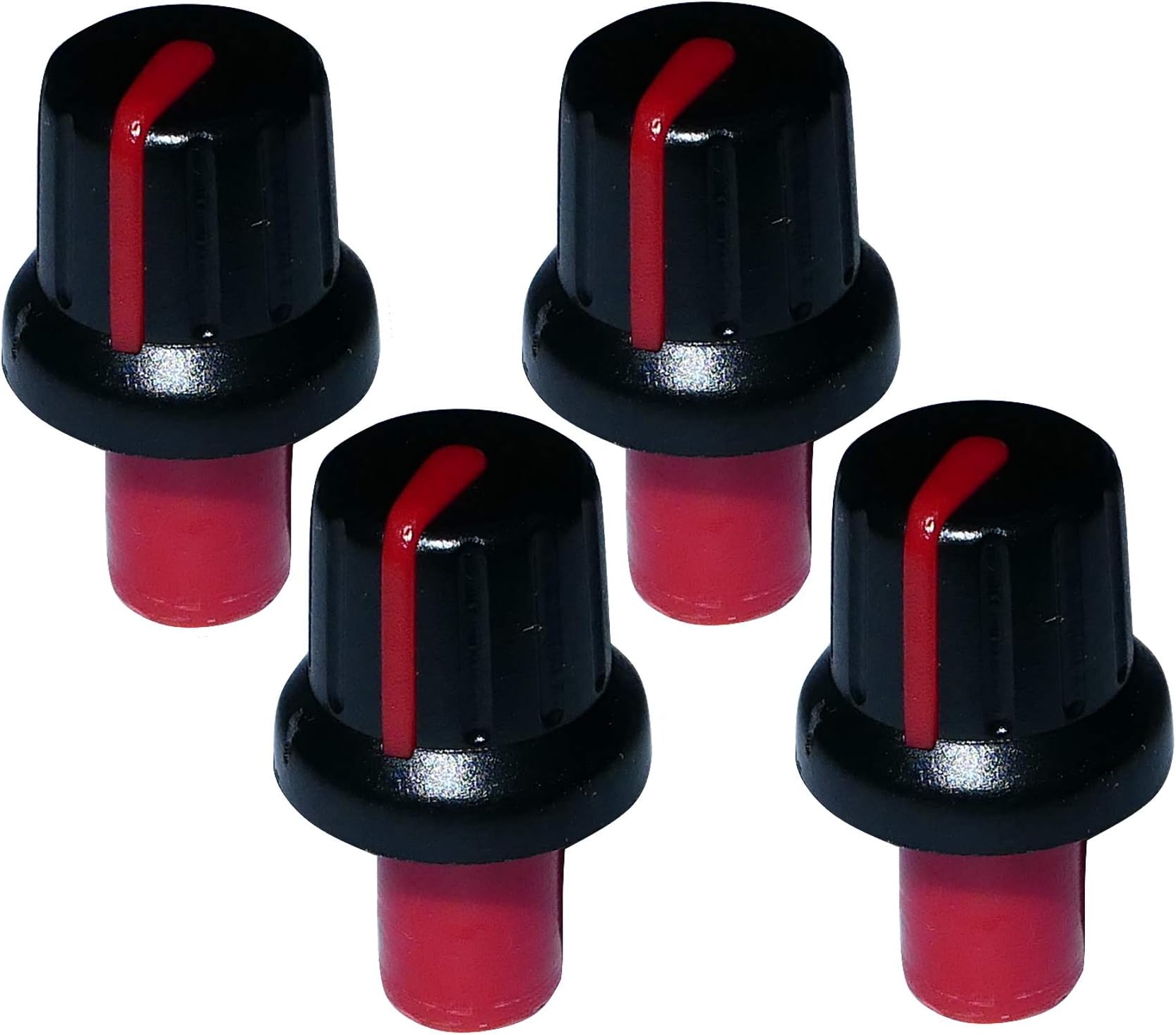 Lot De 4 Boutons De Potentiomètre Vintage Axe 6mm - Générique, Neuf, Pour électronique/rétro