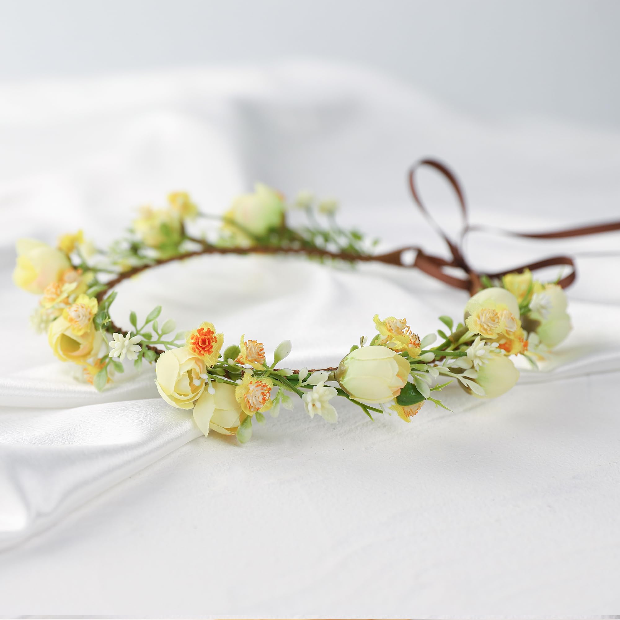 Amazon.com : KorViSHOW Handmade Flower Crown Floral  display picture 1