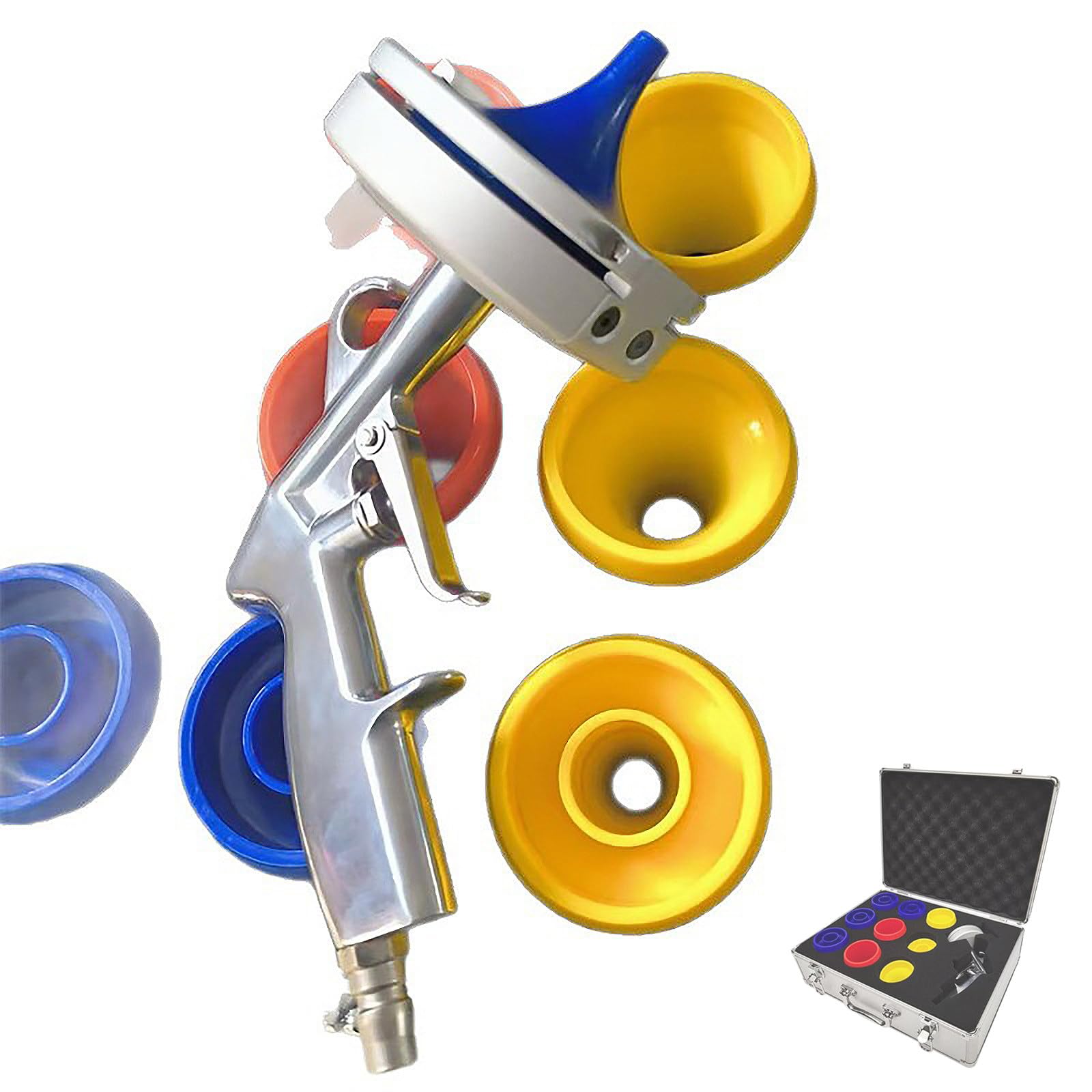 GYKOZY Pneumatic Pipe Cleaning Gun Kit with Multiple Nozzles and Sponge Ball for Industrial Soft and Hard Pipe Maintenance