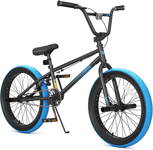 Miniatura 17 de 67i - Bicicleta BMX para niños de 18/20 pulgadas, bicicleta para niños de 8 a 12 años con freno U delantero y trasero, asiento ajustable, horquilla